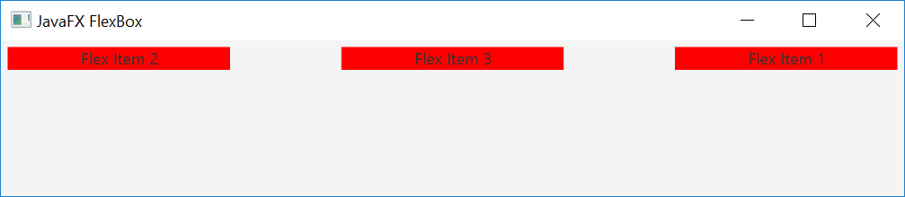 Über den Order-Constraint kann man die Anordnung der Flex Items verändern